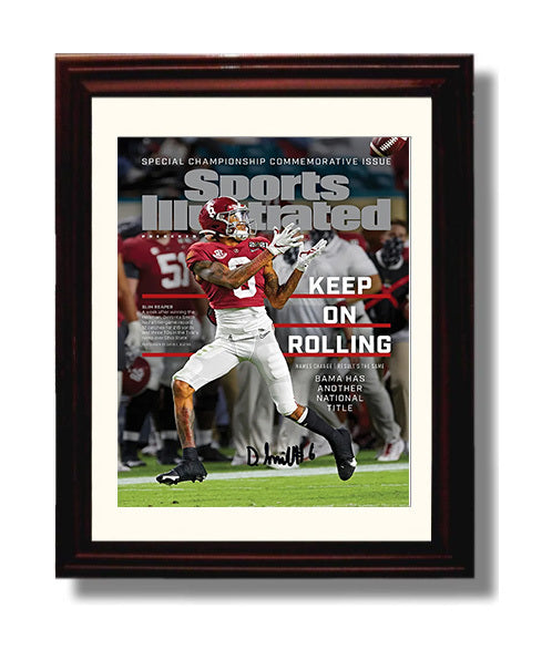 Alabama Football - DeVonta Smith Champs - Slim Reaper Shines 8x10 Beveled Frame college football wall art