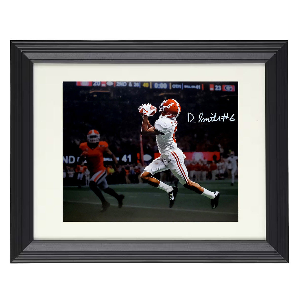 Alabama Football - DeVonta Smith Game Winning Deep Catch 2nd and 26 8x10 Beveled Frame college football wall art