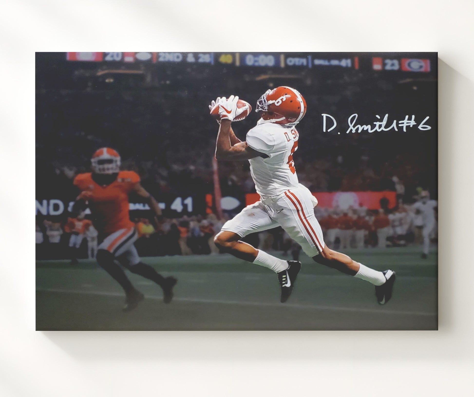 Alabama Football - DeVonta Smith Game Winning Deep Catch 2nd and 26 8x10 Canvas college football wall art