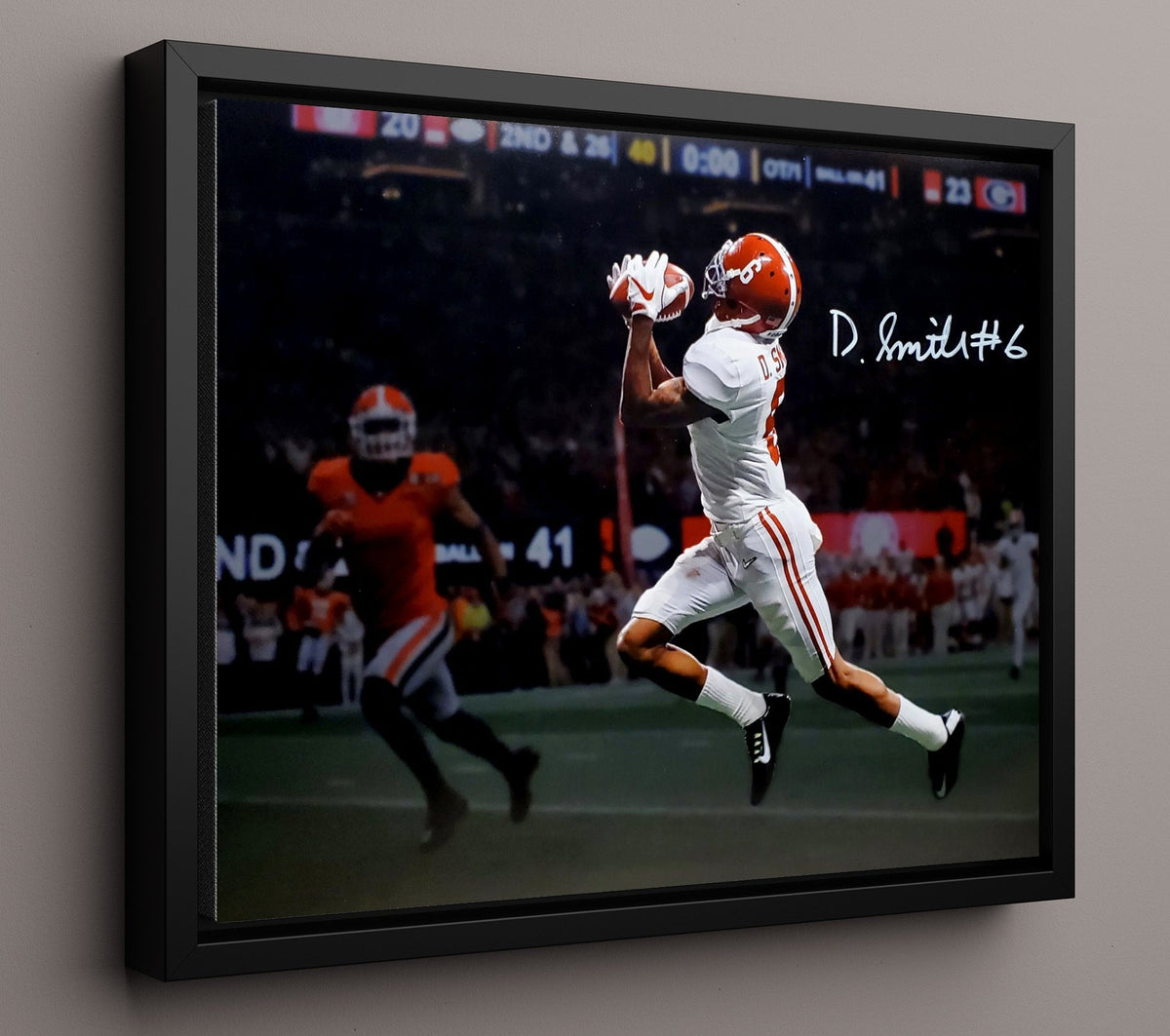 Alabama Football - DeVonta Smith Game Winning Deep Catch 2nd and 26 8x10 Framed Canvas college football wall art