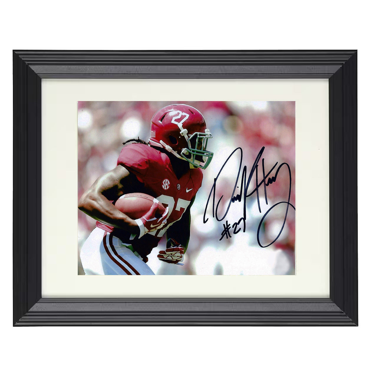 Alabama Football Derrick Henry Ball Carrier Power Run 8x10 black beveled frame college football wall art