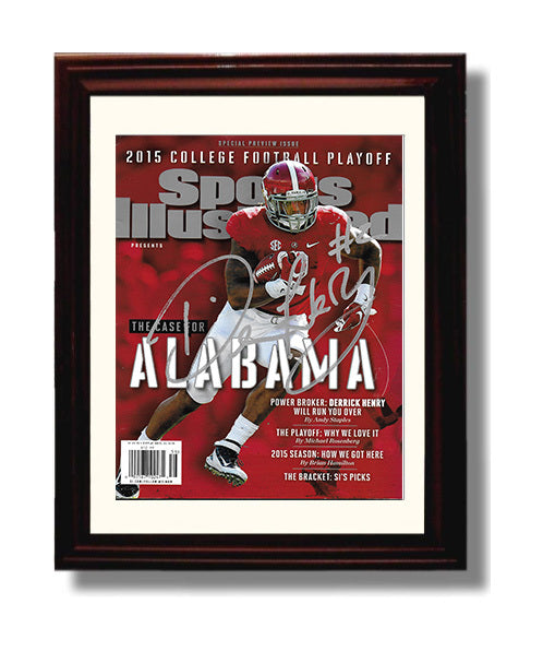 Alabama Football Derrick Henry Case for Bama Heisman Freight College Football Wall Art 8x10 Beveled Frame wall art print – College Football decor