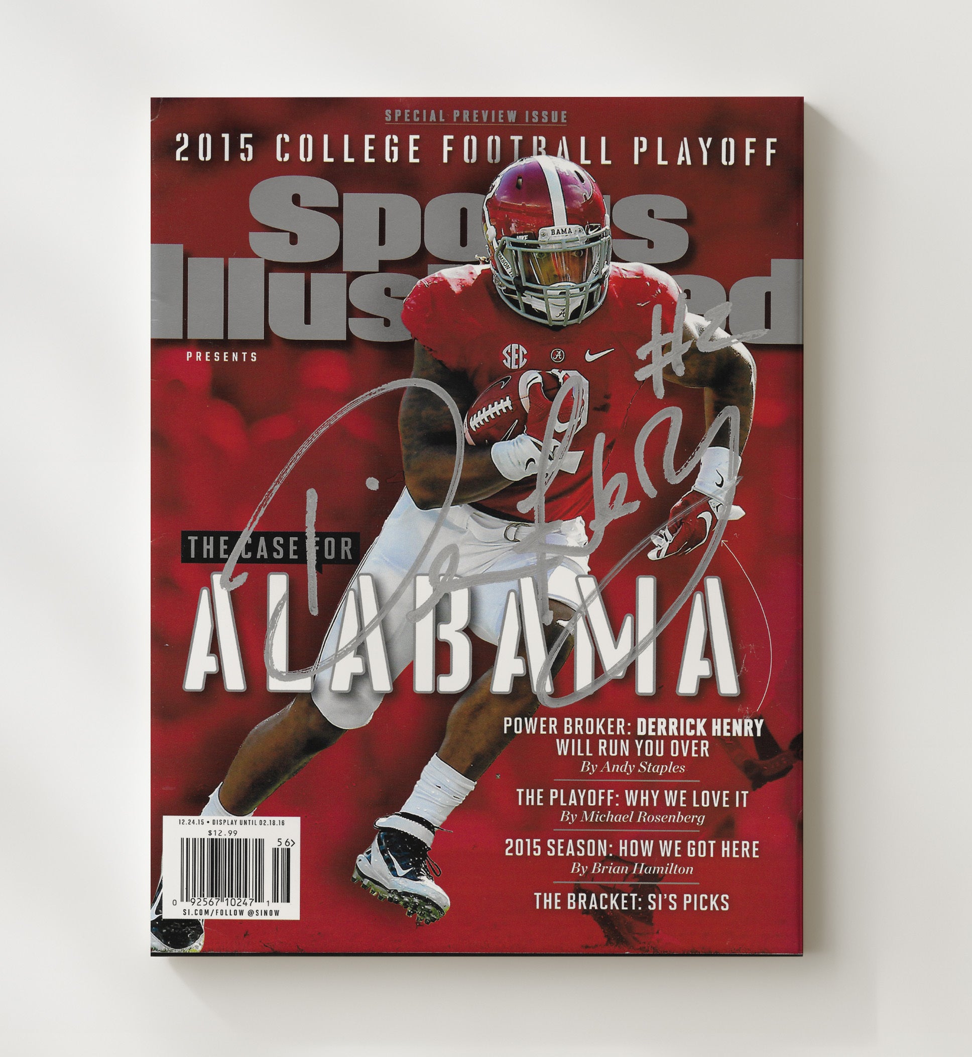 Alabama Football Derrick Henry Case for Bama Heisman Freight College Football Wall Art 20x24 Canvas wall art print – College Football decor
