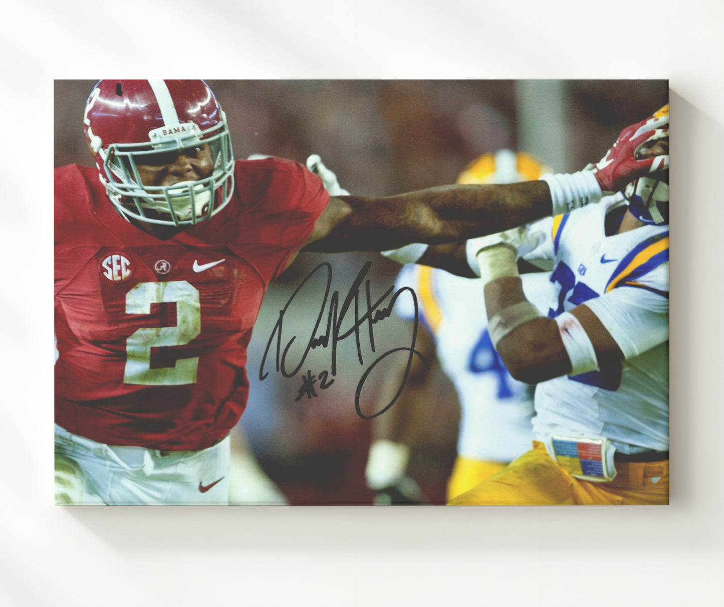 Alabama Football - Derrick Henry Stiff Arm Power Run 8x10 Canvas college football wall art