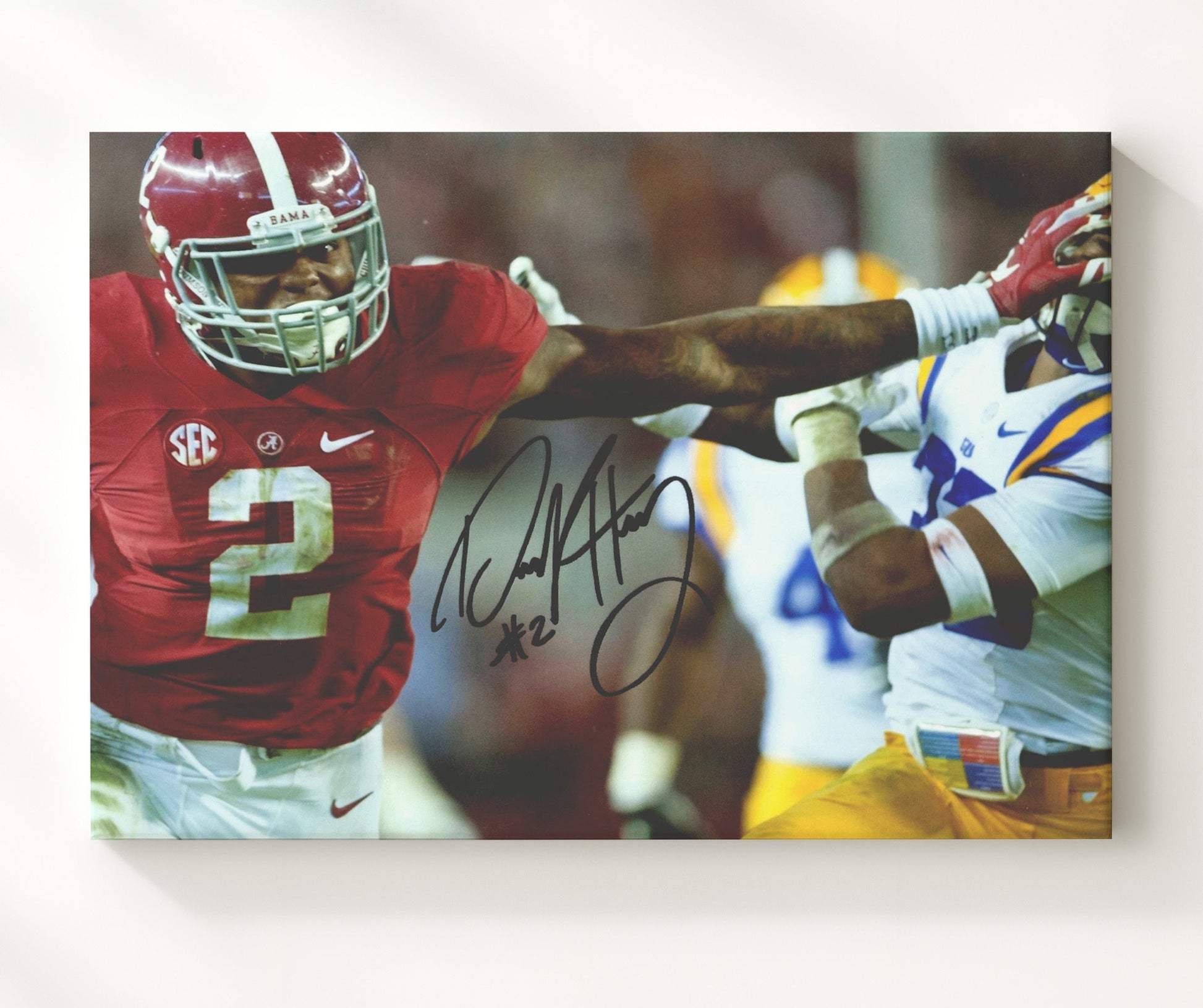 Alabama Football - Derrick Henry Stiff Arm Power Run 8x10 Canvas college football wall art