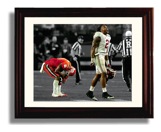 Alabama Football Derrick Henry Touchdown Celebration Power Run College Football Wall Art 8x10 Beveled Frame wall art print – College Football decor