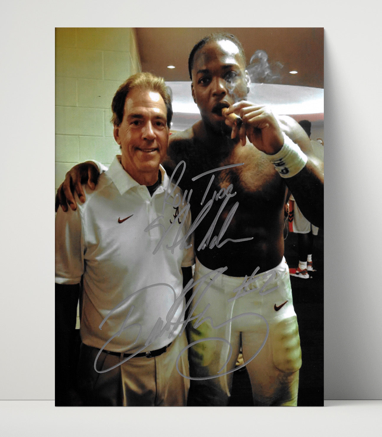 Alabama Football - Derrick Henry and Nick Saban - Victory Smoke 8x10 Unframed Print college football wall art