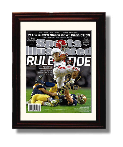 Alabama Football Eddie Lacy Rule Tide Power Back Glory College Football Wall Art 8x10 Beveled Frame wall art print – College Football decor