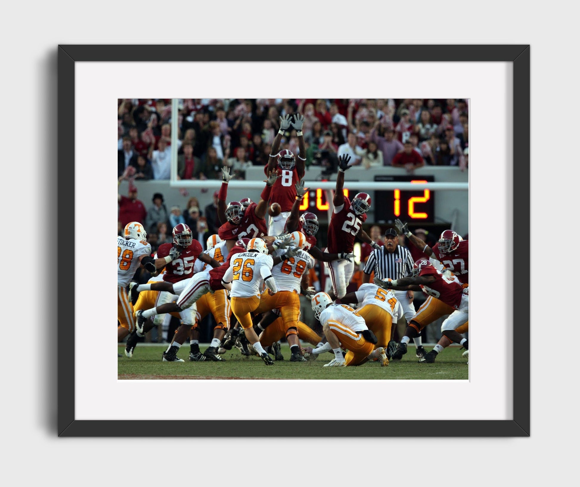 Alabama Football - Field Goal Block 8x10 Gallery Frame college football wall art