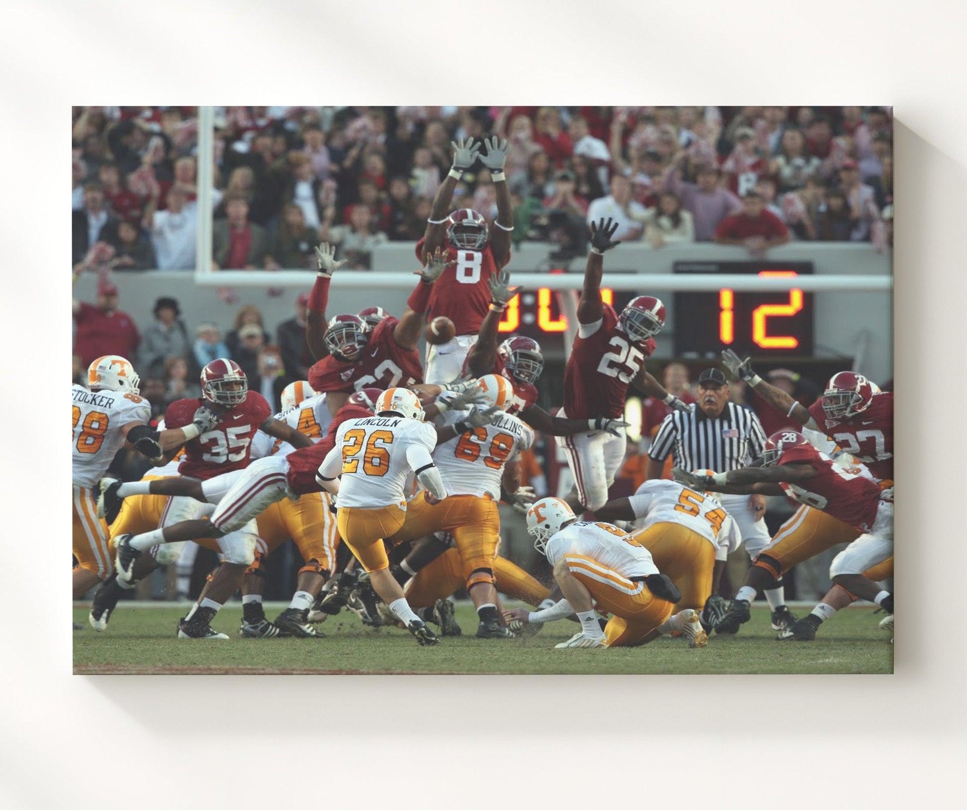 Alabama Football - Field Goal Block 8x10 Canvas college football wall art