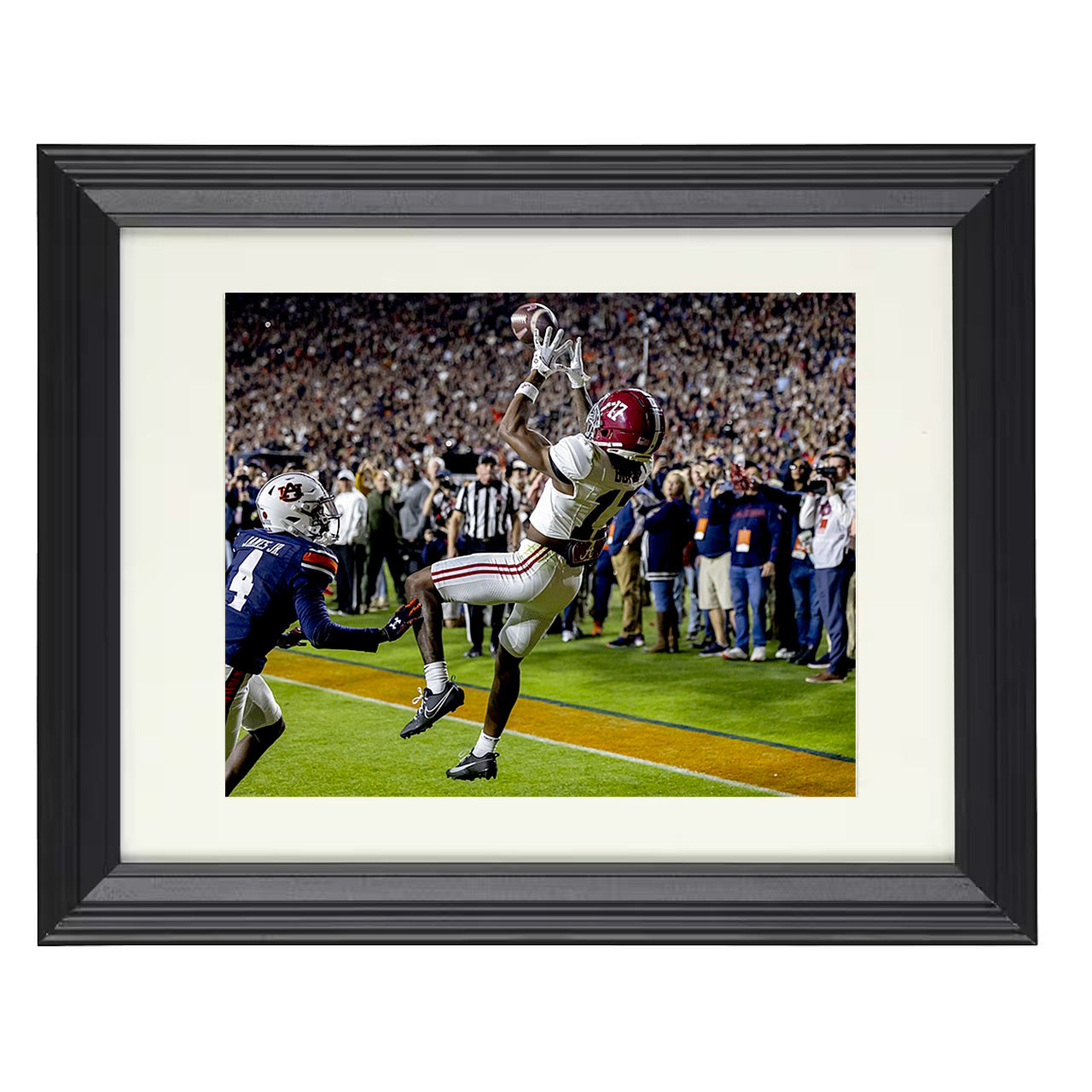 Alabama Football Isaiah Bond Game Winning TD Iron Bowl 8x10 black beveled frame college football wall art