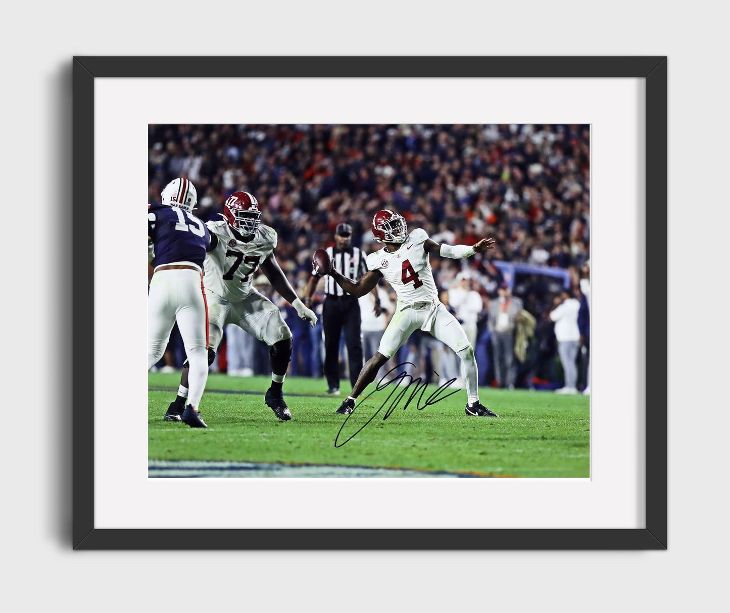 Alabama Football - Jalen Milroe 4th and 31 Deep Ball Conversion 8x10 Gallery Frame college football wall art