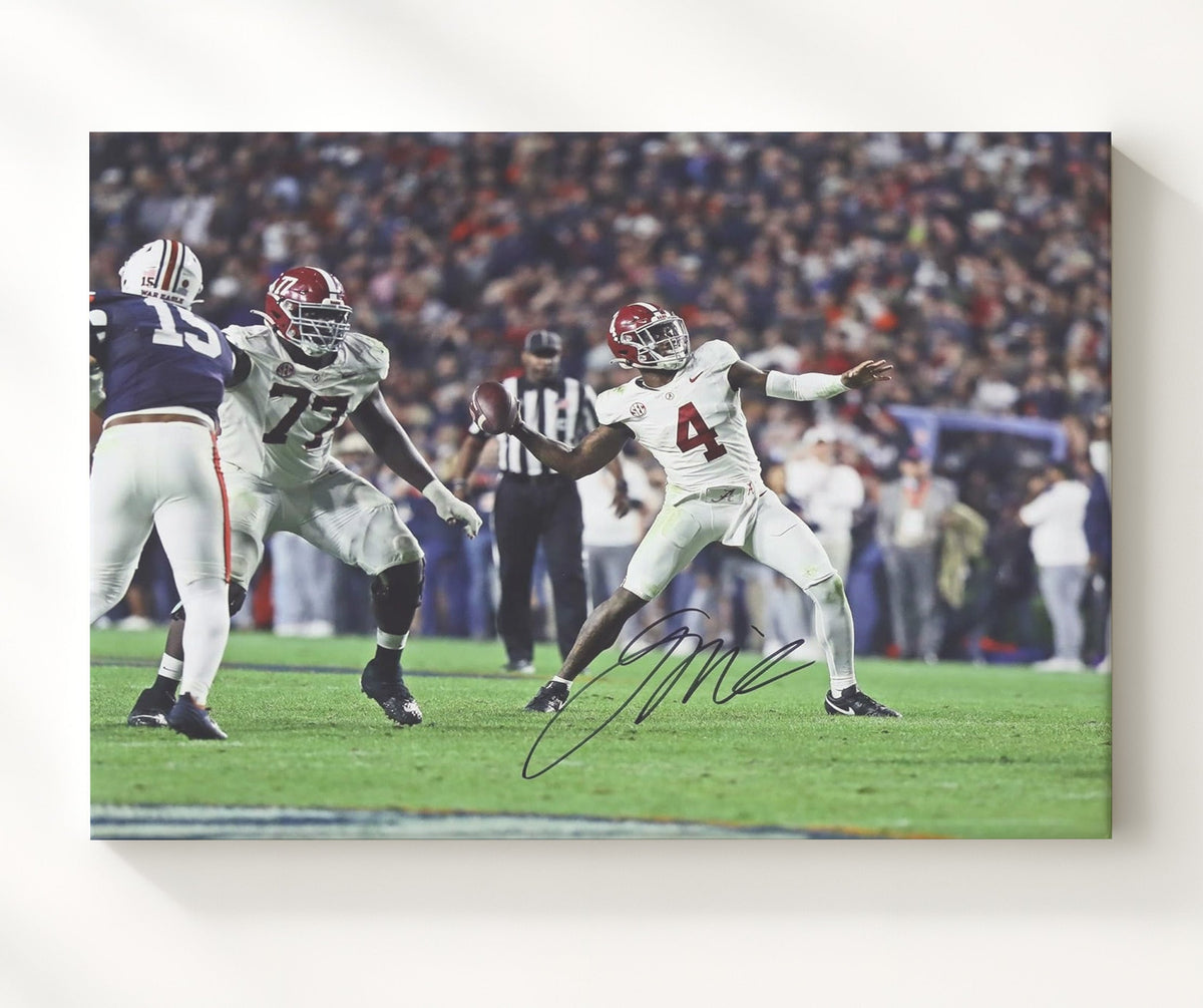 Alabama Football - Jalen Milroe 4th and 31 Deep Ball Conversion 8x10 Canvas college football wall art