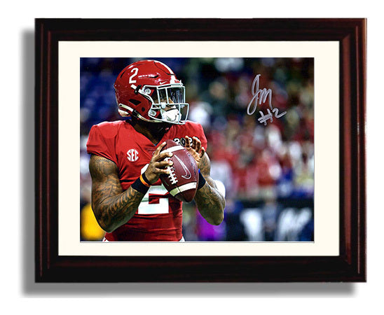 Alabama Football - Jalen Milroe Pocket Setup Passing Motion 8x10 Beveled Frame college football wall art
