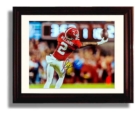 Alabama Football Jameson Williams One Handed Reception Extension College Football Wall Art 8x10 Beveled Frame wall art print – College Football decor