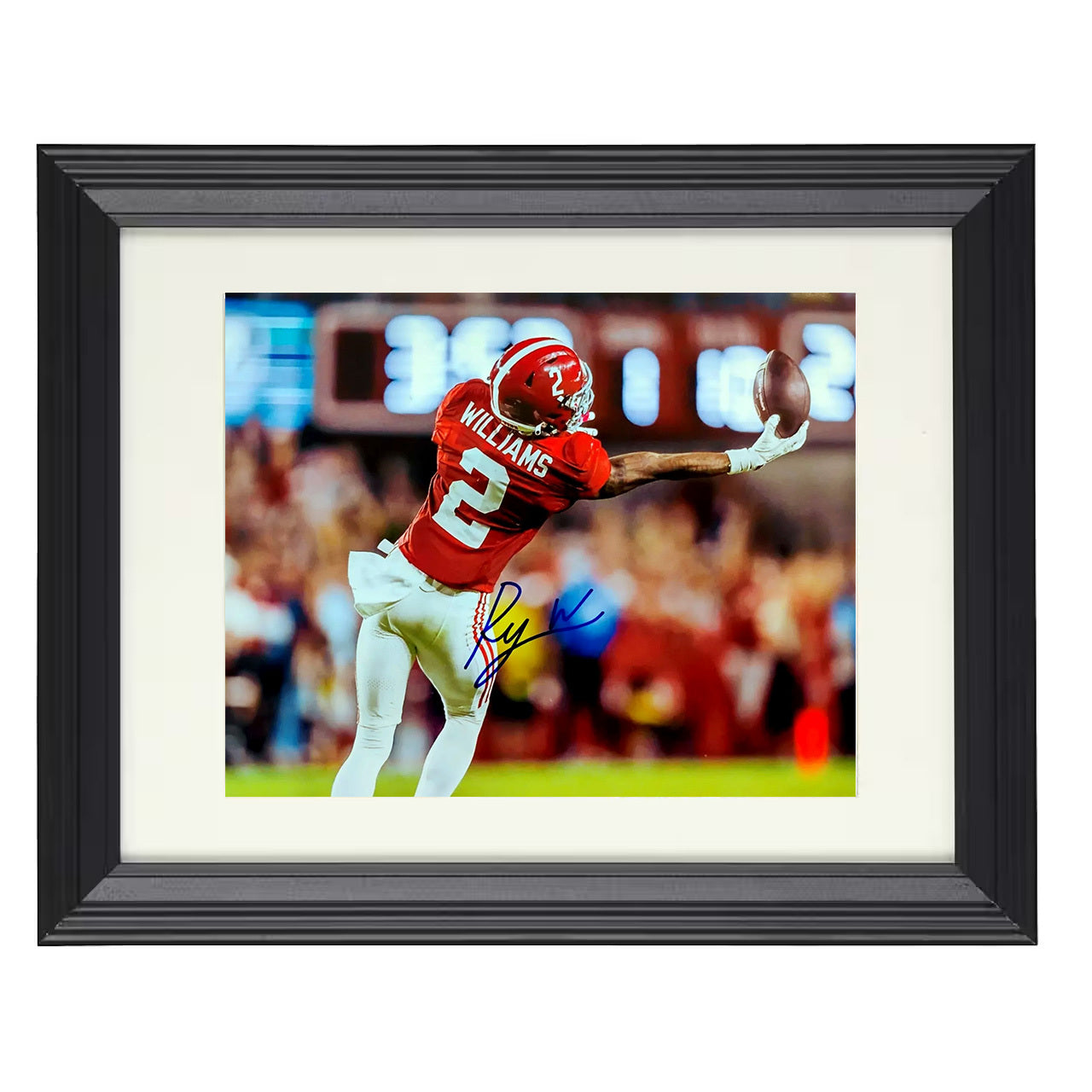 Alabama Jameson Williams One Handed Reception Extension 8x10 black beveled frame college football wall art