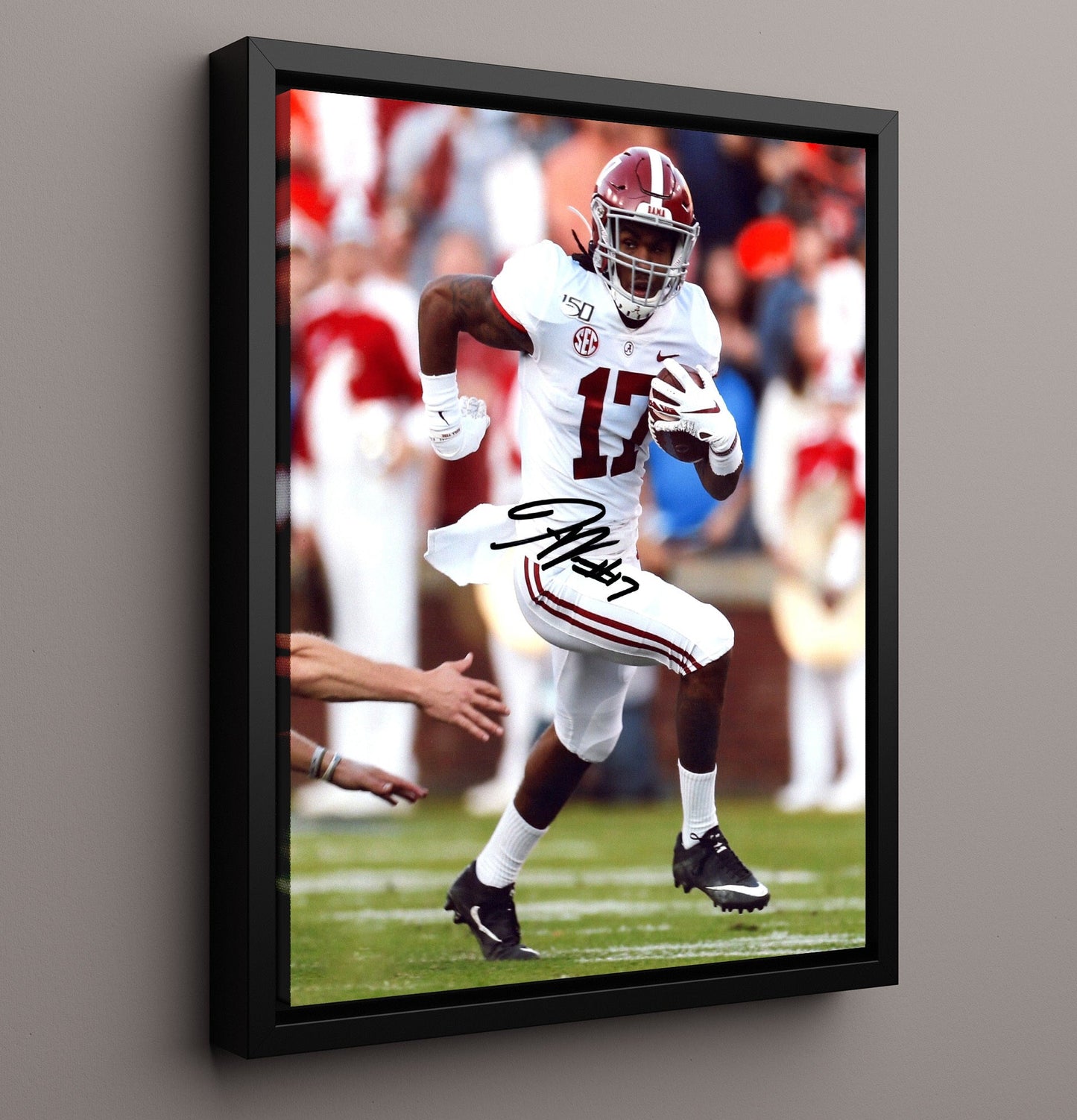 Alabama Football - Jaylen Waddle - Speeding Tide 8x10 Framed Canvas college football wall art
