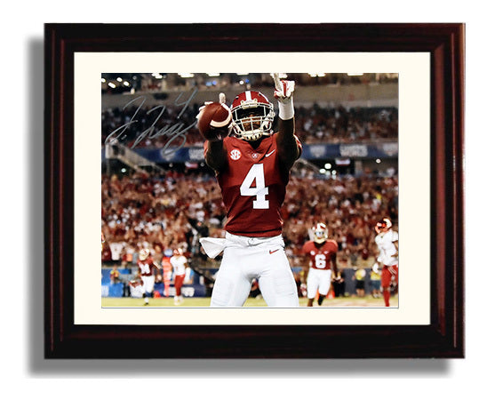 Alabama Football - Jerry Jeudy End Zone Signal 8x10 Beveled Frame college football wall art