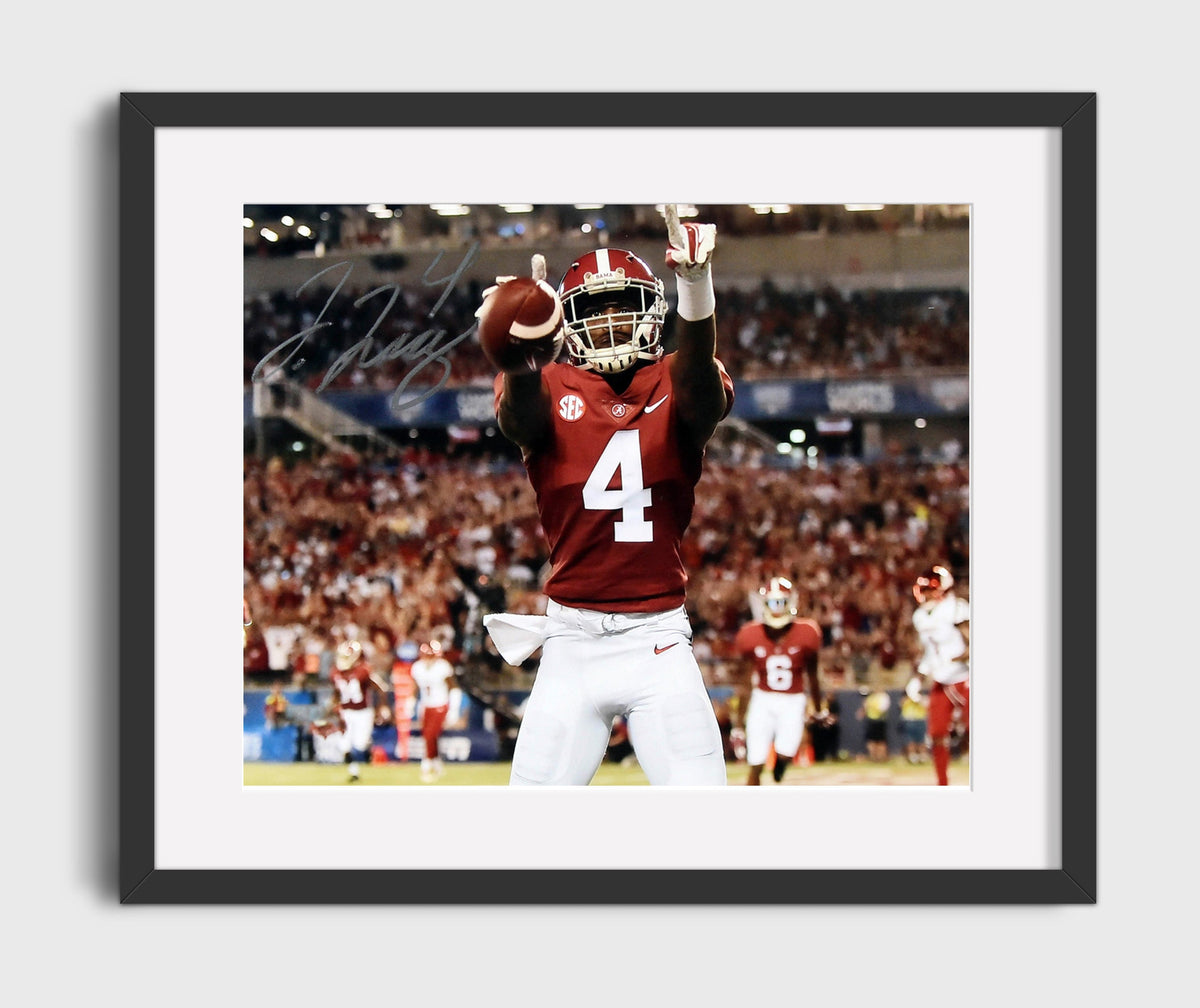 Alabama Football - Jerry Jeudy End Zone Signal 8x10 Gallery Frame college football wall art
