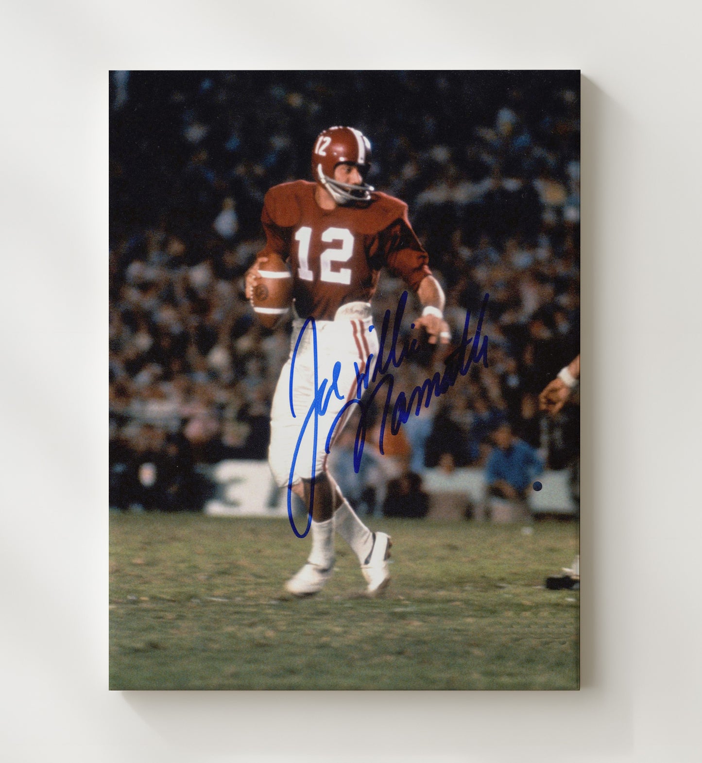 Alabama Football Joe Namath Broadway Joe Beginnings College Football Wall Art 20x24 Canvas wall art print – College Football decor