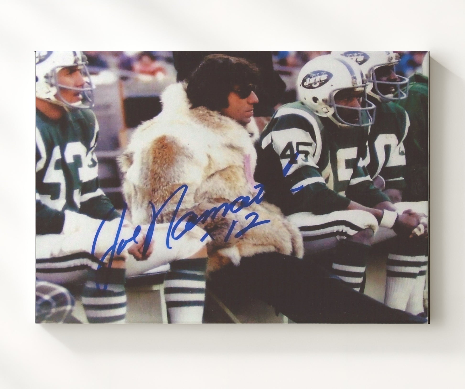 Alabama Football Joe Namath Sideline Fur Coat Style College Football Wall Art 20x24 Canvas wall art print – College Football decor