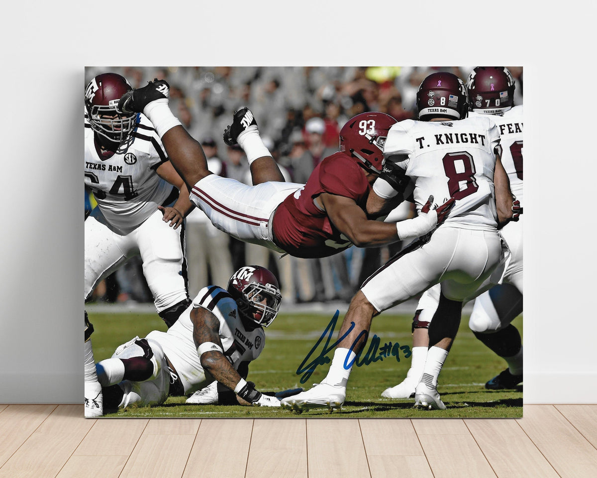 Alabama Football - Jonathan Allen Dominant Sack Backfield Collapse 8x10 Unframed Print college football wall art