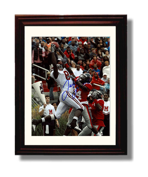 Alabama Football Julio Jones Elite Catch Over Defender College Football Wall Art 8x10 Beveled Frame wall art print – College Football decor