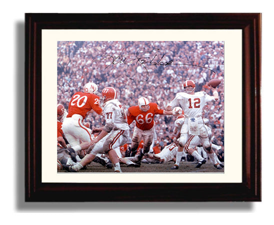 Alabama Football - Ken Stabler Pocket Passing Form 8x10 Beveled Frame college football wall art