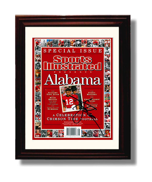 Alabama Football Ken Stabler Special Issue Legacy Cover College Football Wall Art 8x10 Beveled Frame wall art print – College Football decor