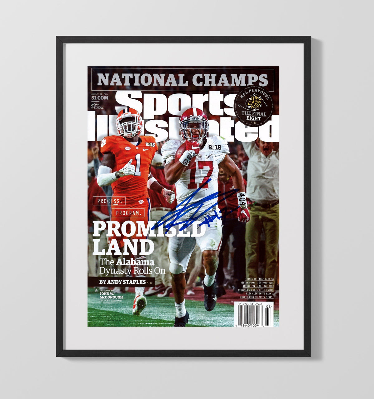 Alabama Football - Kenyan Drake - Promised Land Dynasty Rolls On 8x10 Gallery Frame college football wall art