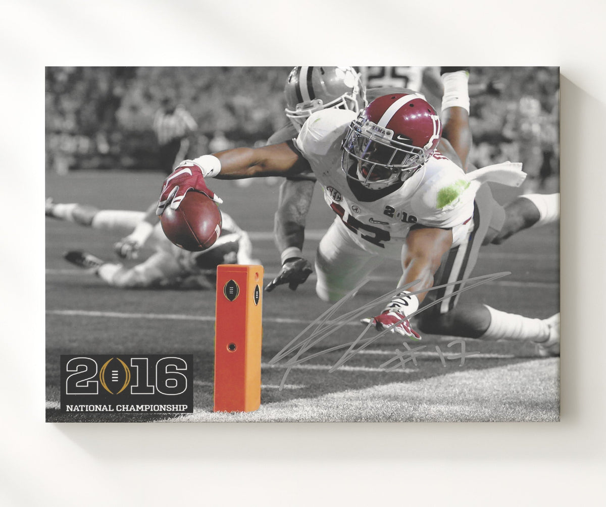 Alabama Football - Kenyan Drake Goal Line Dive Spotlight Extension 8x10 Canvas college football wall art