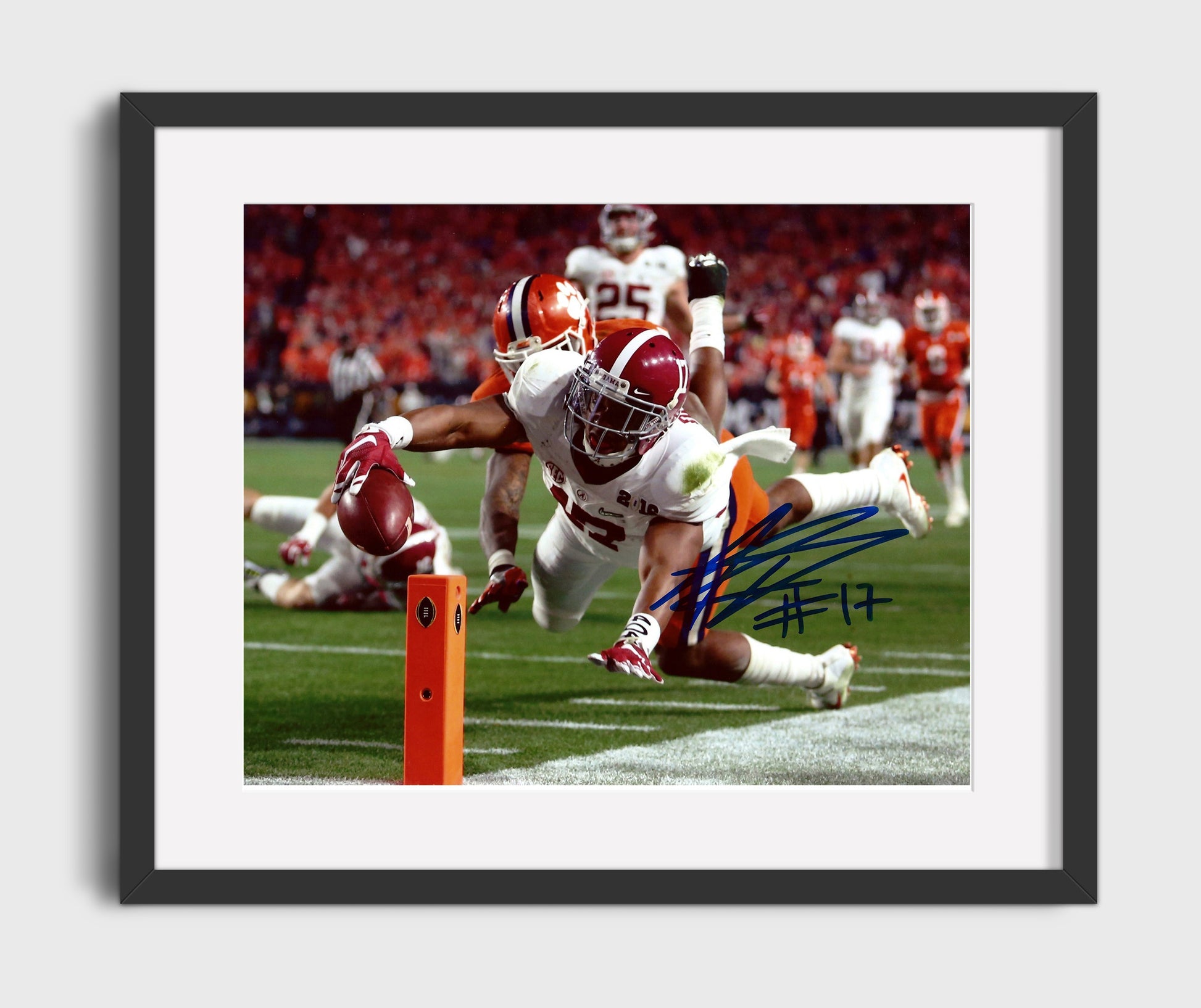 Alabama Football - Kenyan Drake Goal Line Dive Touchdown Extension 8x10 Gallery Frame college football wall art