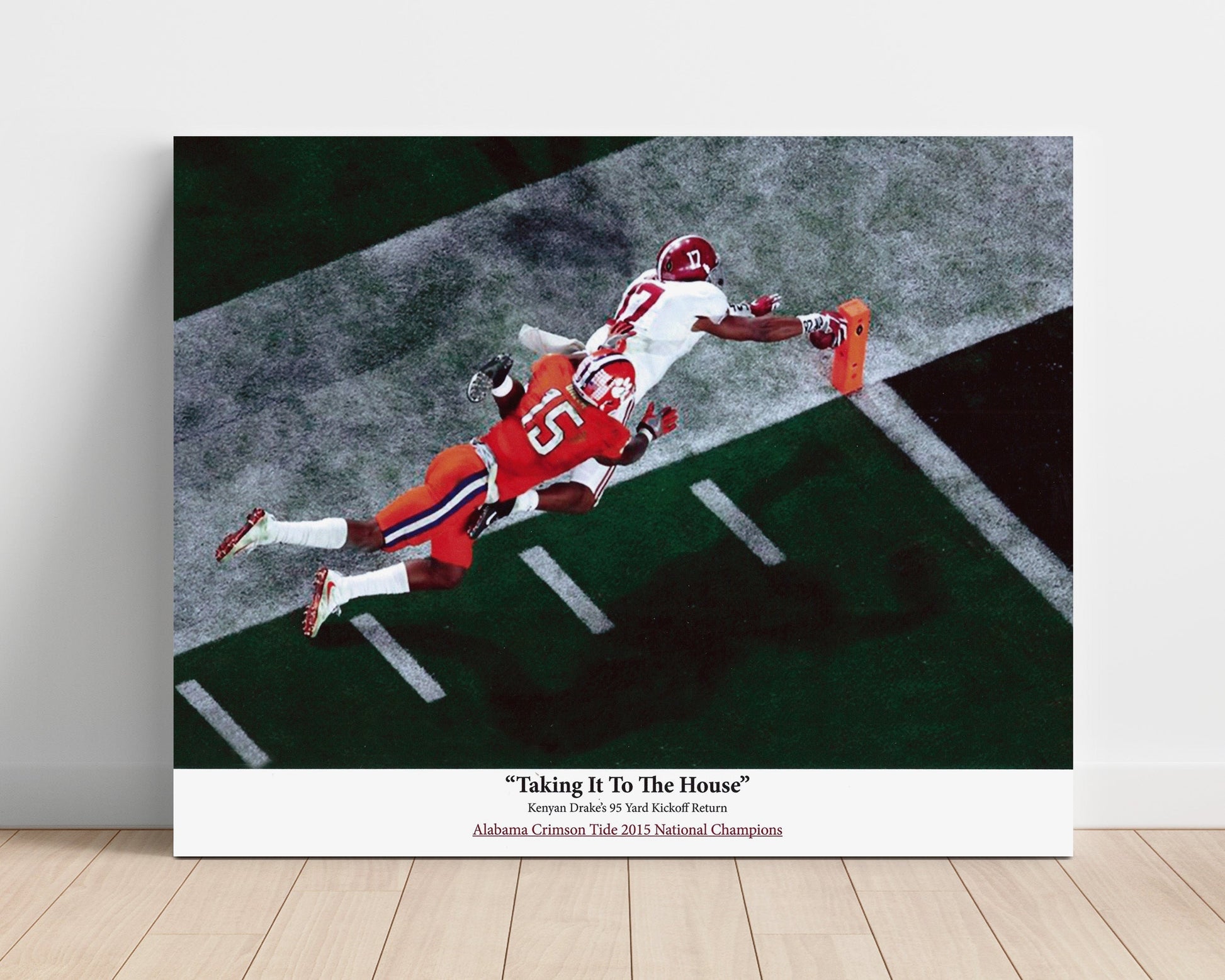 Alabama Football - Kenyan Drake Kick Return Touchdown Dive 8x10 Unframed Print college football wall art