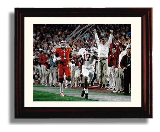 Alabama Football - Kenyan Drake Sideline Sprint Breakaway Touchdown Run 8x10 Beveled Frame college football wall art