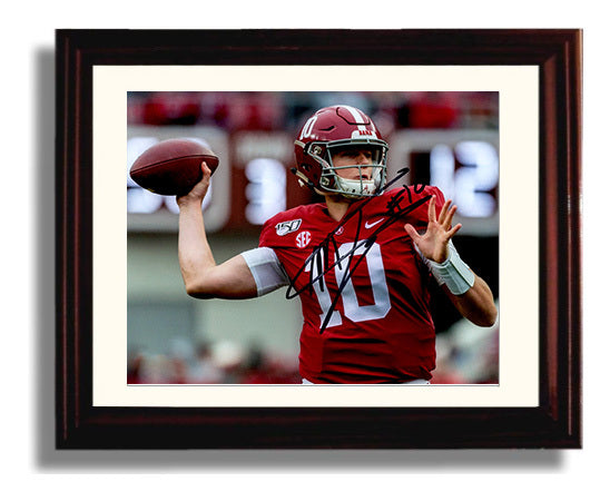 Alabama Football - Mac Jones Passing Motion Autograph 8x10 Beveled Frame college football wall art