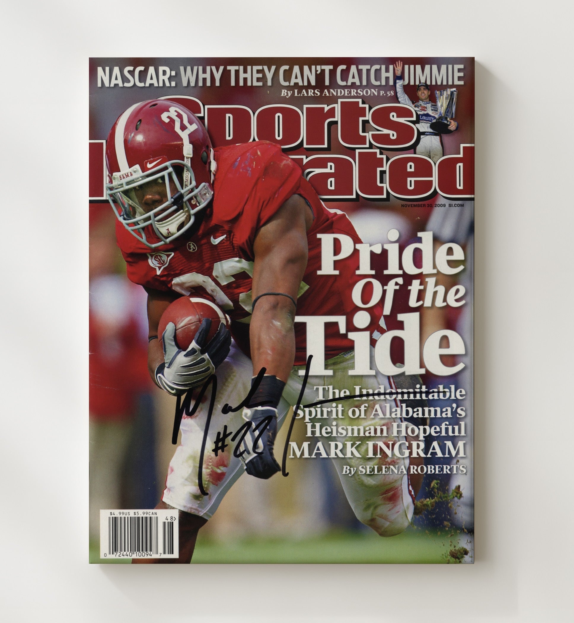 Alabama Football - Mark Ingram - Pride of the Tide 8x10 Canvas college football wall art