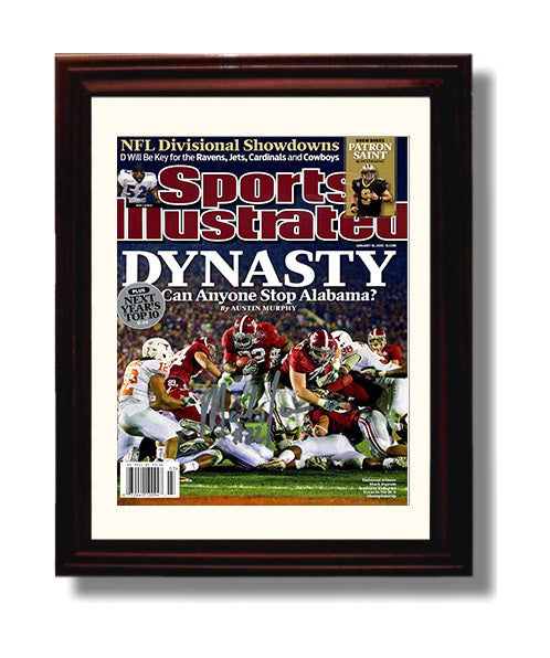 Alabama Football Mark Ingram Dynasty Heisman Power College Football Wall Art 8x10 Beveled Frame wall art print – College Football decor