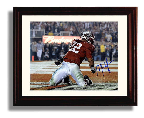 Alabama Football Mark Ingram End Zone Touchdown Finish Heisman Season College Football Wall Art 8x10 Beveled Frame wall art print – College Football decor