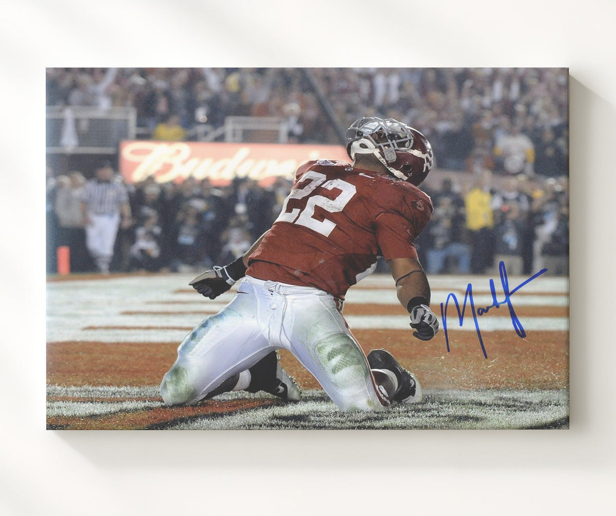Alabama Football - Mark Ingram End Zone Touchdown Finish Heisman Season 8x10 Canvas college football wall art