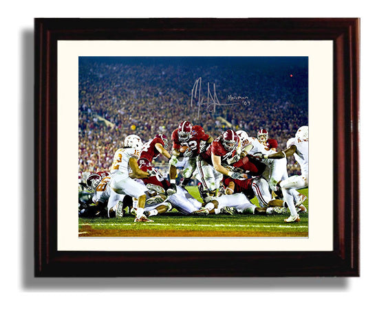 Alabama Football - Mark Ingram Goal Line Touchdown Drive 8x10 Beveled Frame college football wall art
