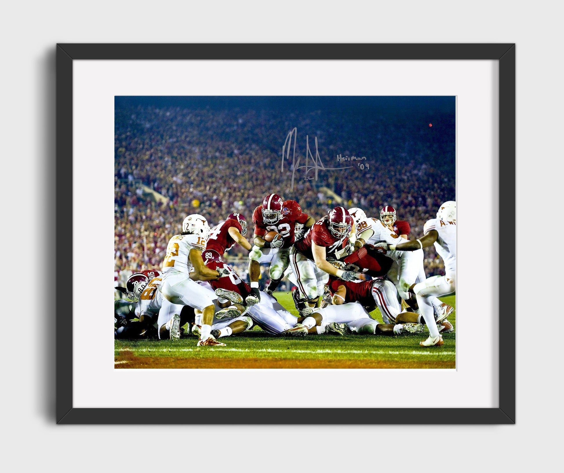 Alabama Football - Mark Ingram Goal Line Touchdown Drive 8x10 Gallery Frame college football wall art