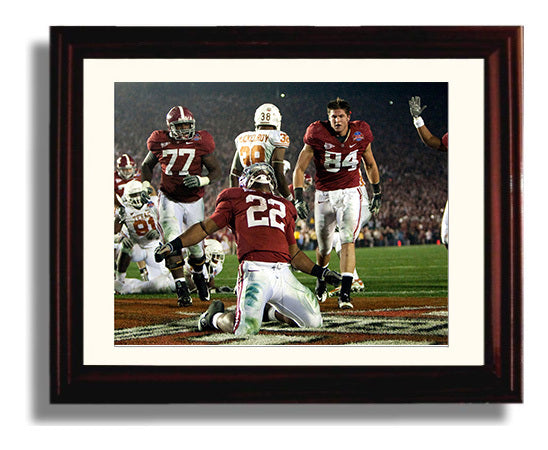 Alabama Football Mark Ingram Rose Bowl Breakaway Run College Football Wall Art 8x10 Beveled Frame wall art print – College Football decor