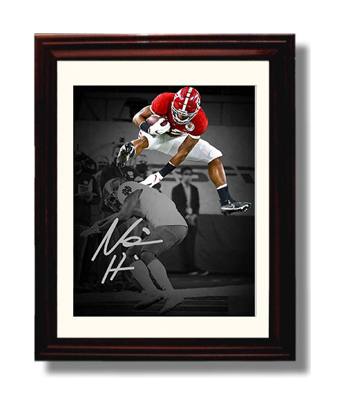 Alabama Football - Najee Harris Leap - Air Tide 8x10 Beveled Frame college football wall art