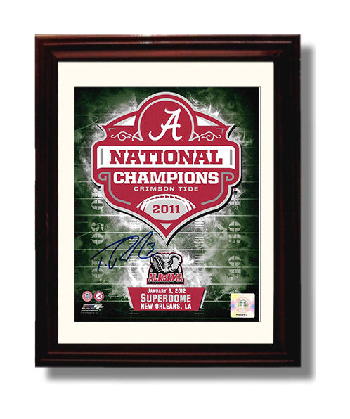 Alabama Football National Champions Superdome Title Logo 2011 College Football Wall Art 8x10 Beveled Frame wall art print – College Football decor