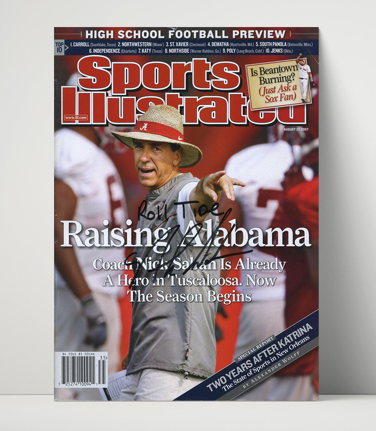 Alabama Football Nick Saban Raising Alabama College Football Wall Art 16x20 Unframed Print wall art print – College Football decor