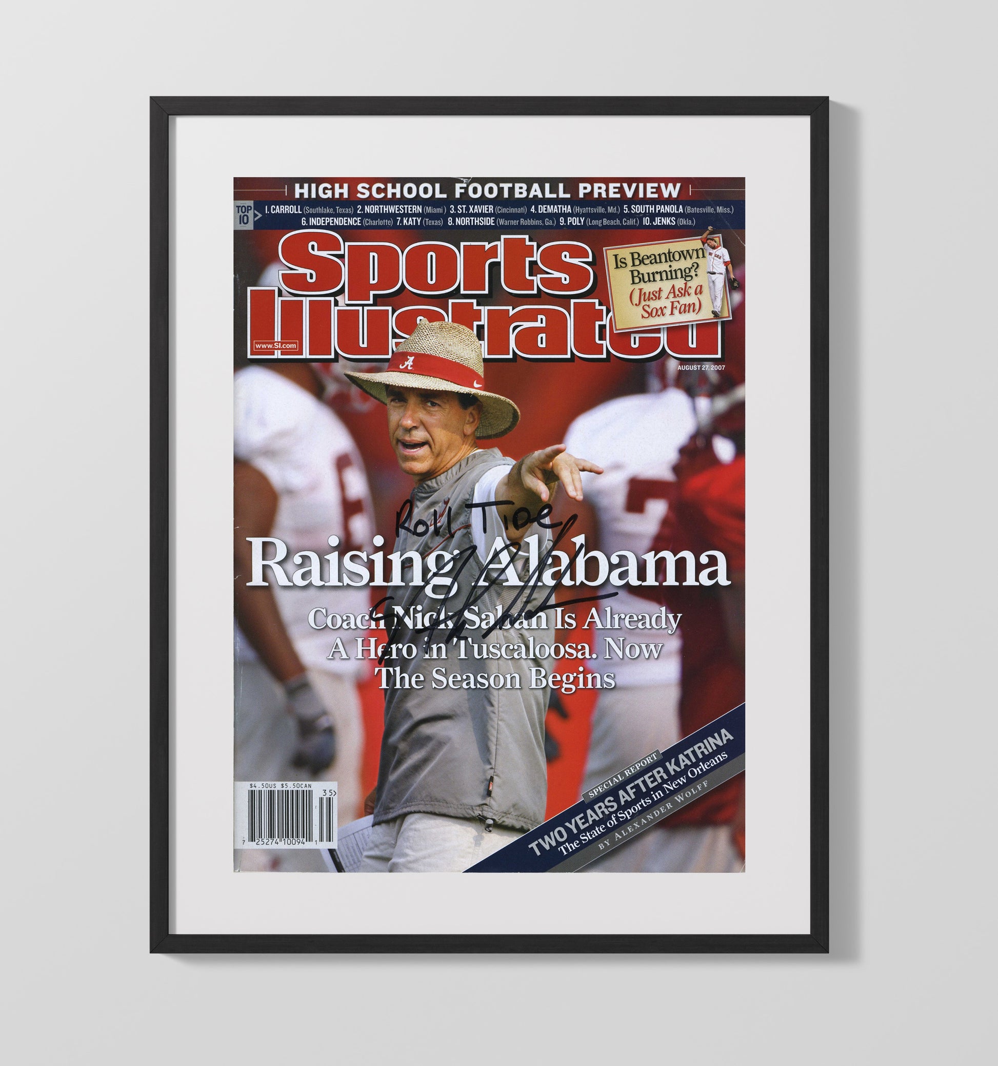 Alabama Football - Nick Saban - Raising Alabama 8x10 Gallery Frame college football wall art