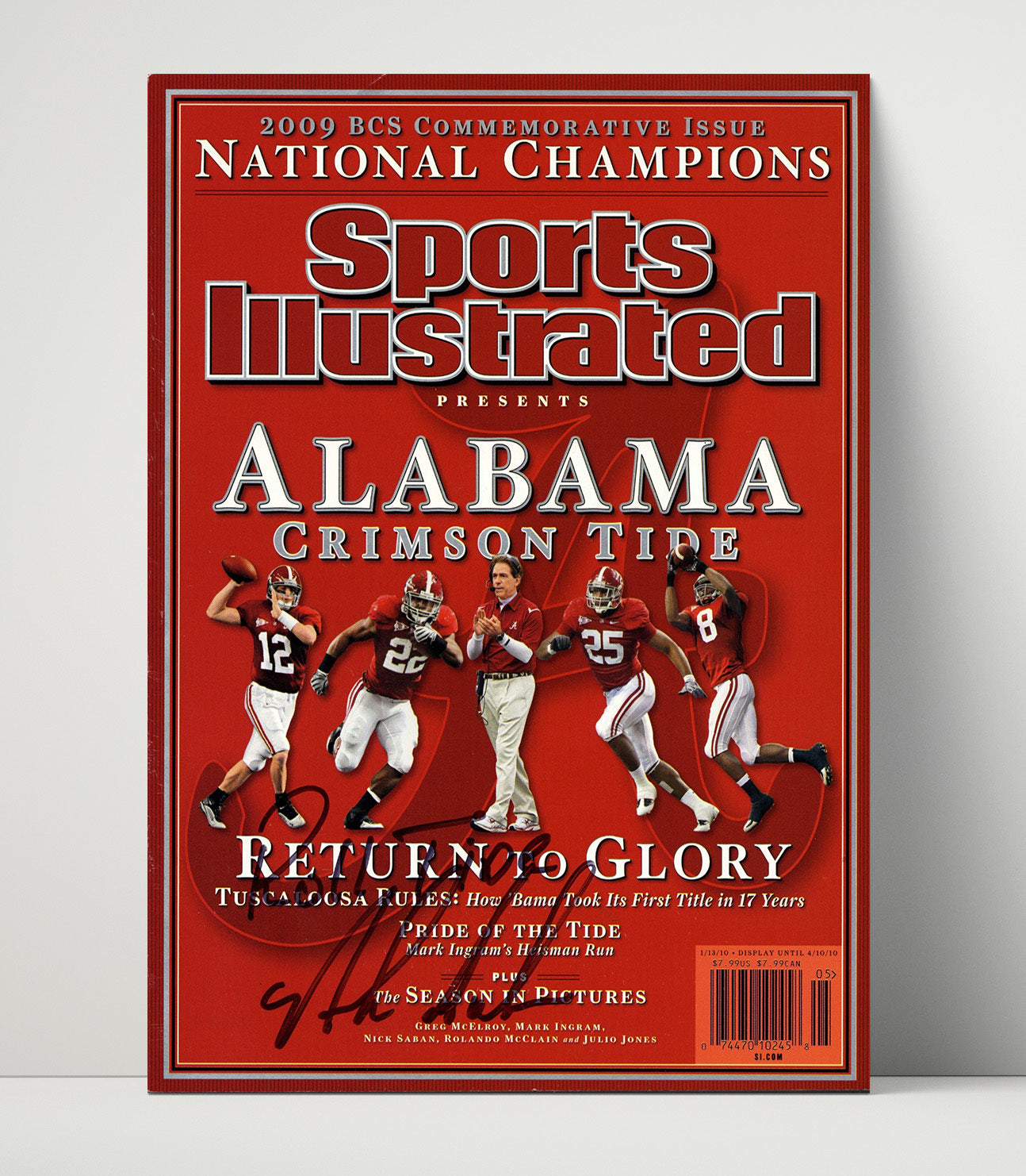 Alabama Football Nick Saban Return to Glory 2009 College Football Wall Art 16x20 Unframed Print wall art print – College Football decor
