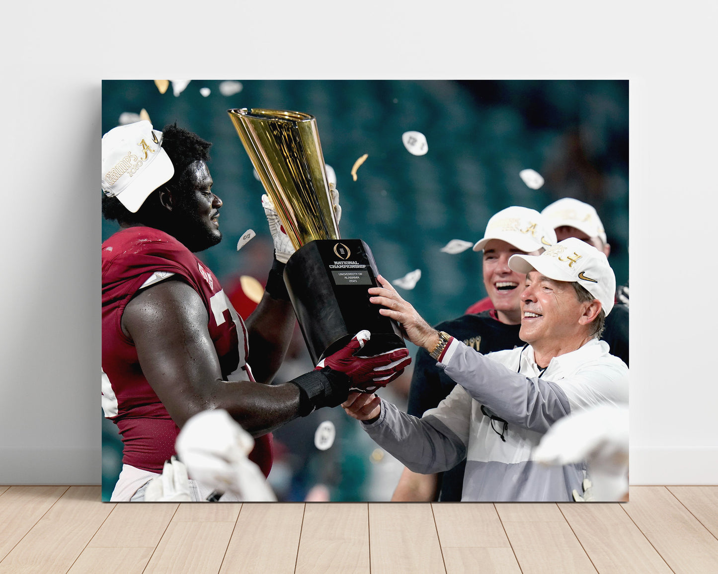 Alabama Football Nick Saban Championship Trophy 2020 College Football Wall Art 16x20 Unframed Print wall art print – College Football decor