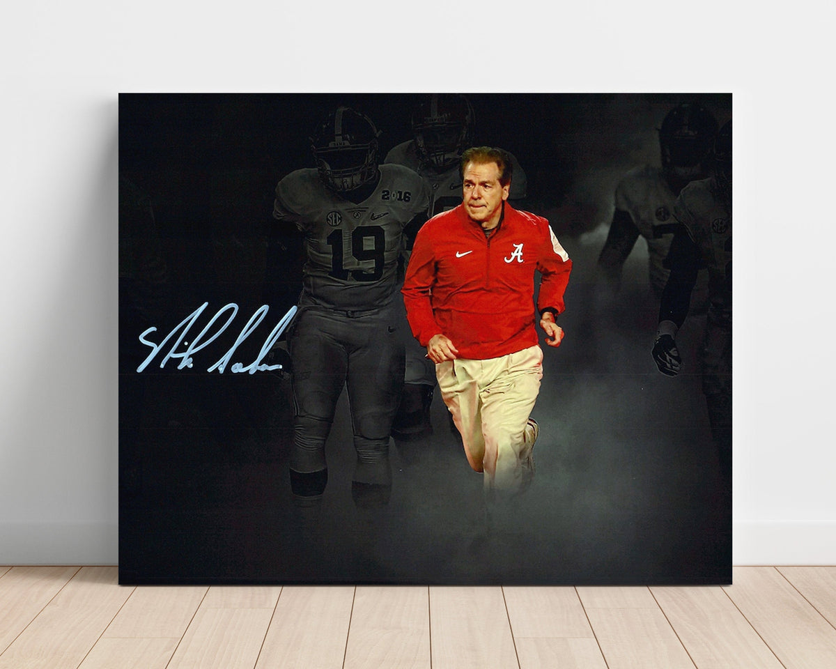 Alabama Football - Nick Saban Tunnel Entrance Walk Focused Leadership 8x10 Unframed Print college football wall art