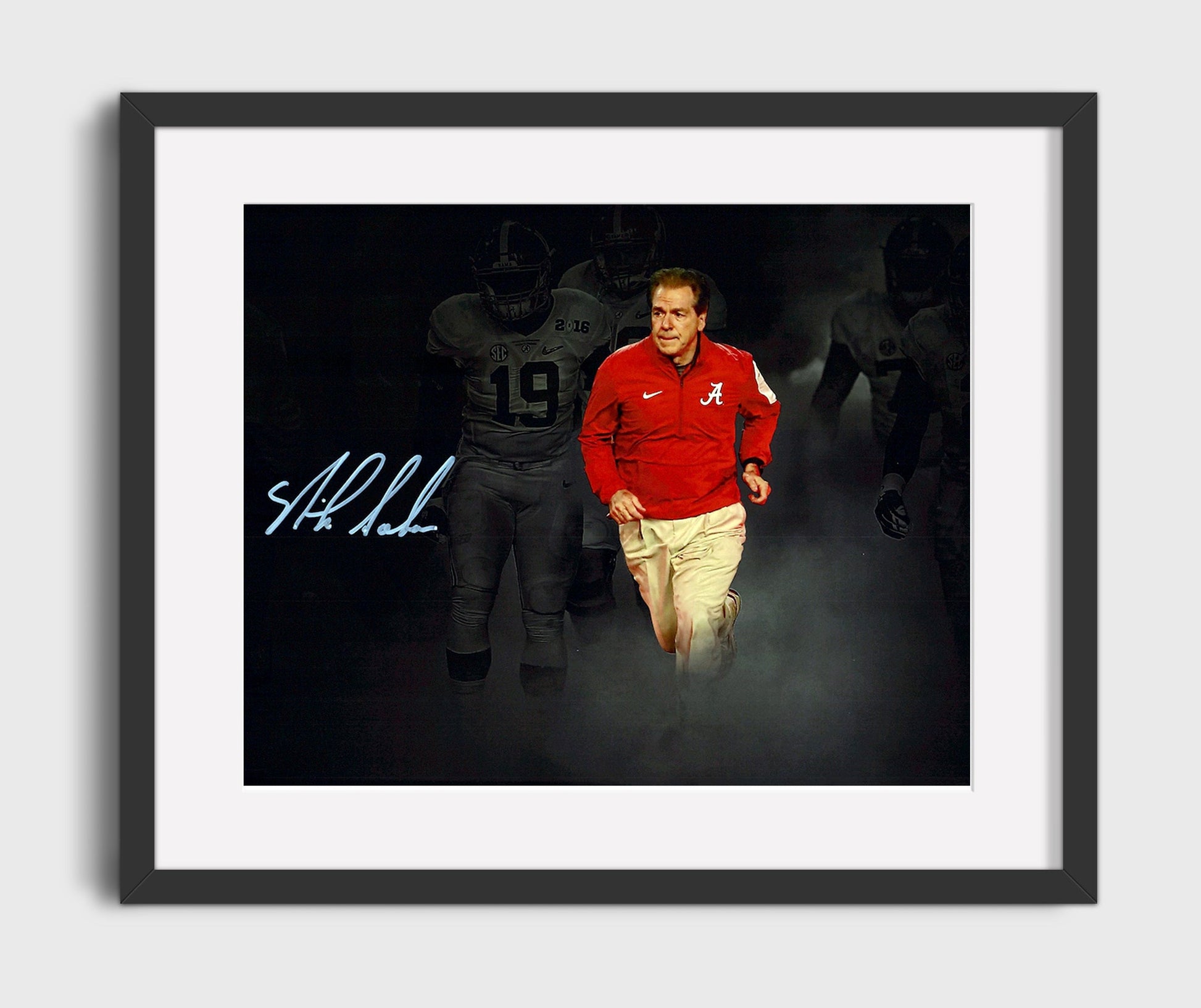 Alabama Football - Nick Saban Tunnel Entrance Walk Focused Leadership 8x10 Gallery Frame college football wall art